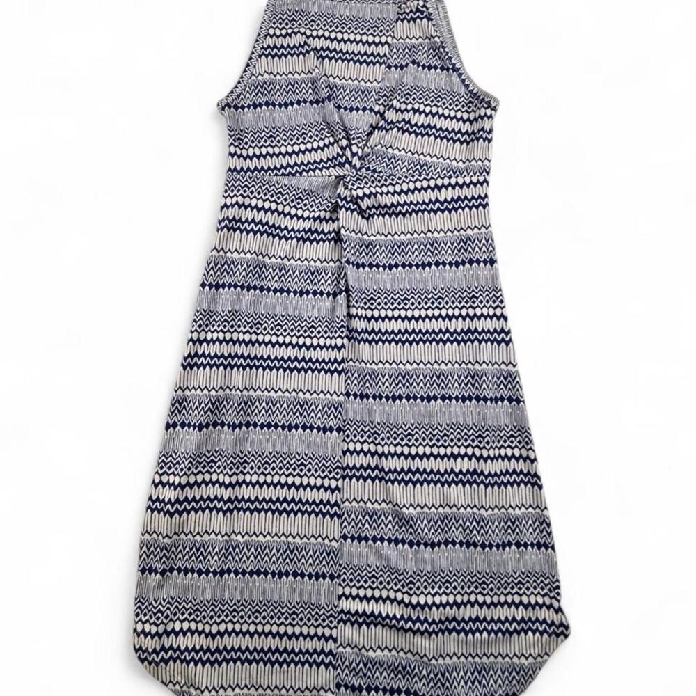 Banana Republic Midi Dress Women’s XS Blue White Pattern Sleeveless A-Line - Picture 5 of 7